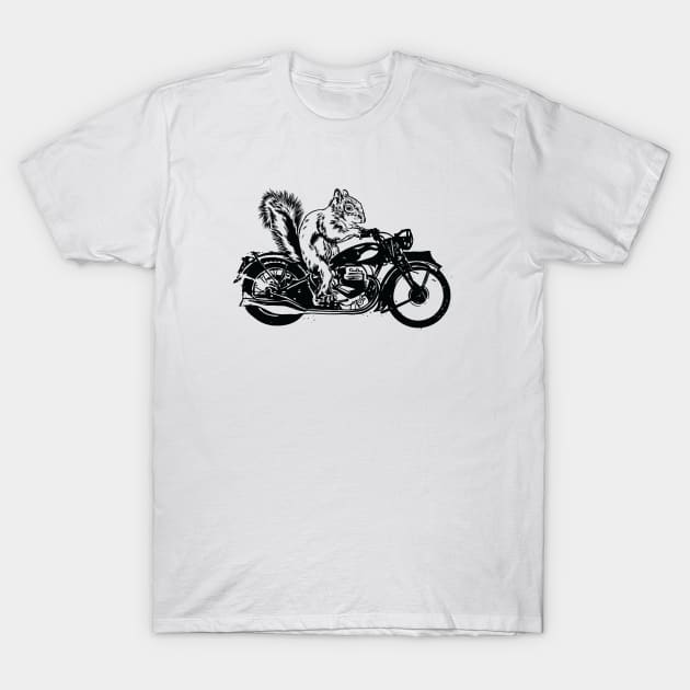 Squirrel Biker Design - For Squirrel Lovers T-Shirt by Graphic Duster